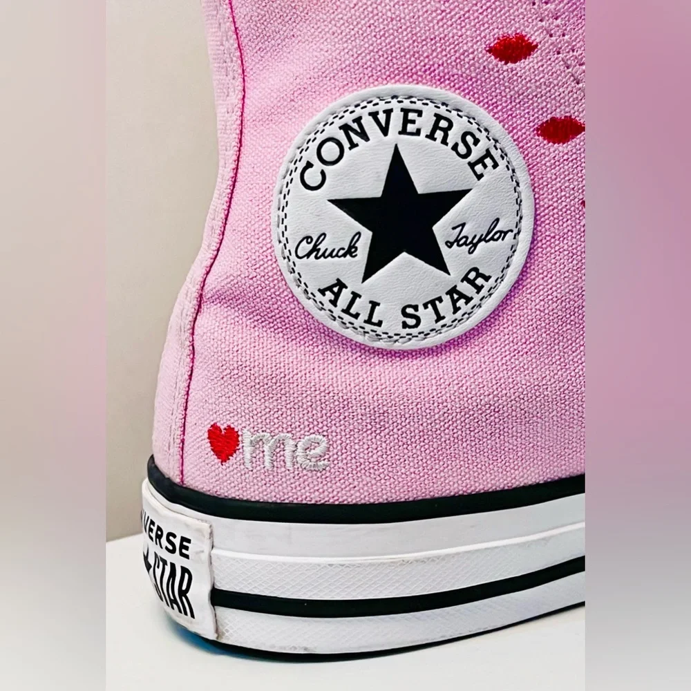 Converse Embroidered Hearts Cherry Blossom Limited Edition 6.5